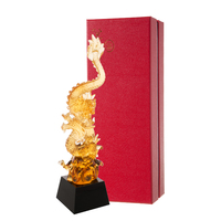 Trophée Plaque en Verre Cristal Liuli Dragon Chinois Écologique Poli Gravé Personnalisé Impression Numérique 2 Couleurs pour Célébrité
