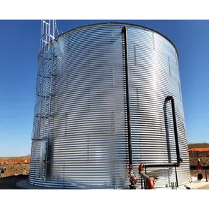 Food Grade Canvas Tarpaulin Liner Corrugated Galvanized Steel Water Tank Potable Water Storage Tank for sale