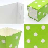 Boîtes à Popcorn Personnalisées en Papier, Jetables, à Pois et Vert Citron, Fournitures de Fête pour Anniversaire et Baby Shower