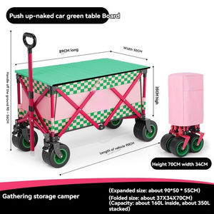 ปิกนิกกลางแจ้งชายหาดCamping Wagon Campingรถเข็นรถเข็นสวน<span class=keywords><strong>Trail</strong></span>พับพับยูทิลิตี้รถเข็นwagon - Product Image 6