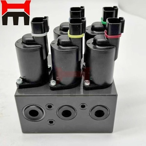 Bloque de válvulas solenoides para maquinaria de construcción KHJ43510, grupo solenoide hidráulico para excavadoras SH200-7 CX210B, repuestos - Product Image 2