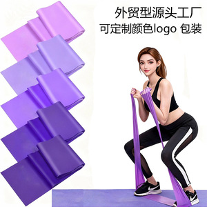 Ensemble d'exercices de Pilates et de yoga à domicile avec bandes de résistance pour étirements intensifs, dégradé violet - Product Image 4