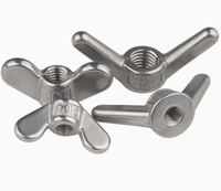 Écrou à oreilles DIN315 en acier inoxydable 304, vente en gros, écrou papillon M8, écrou à oreilles M10 en acier, zincé