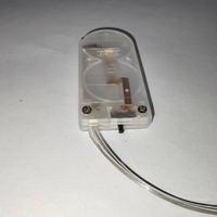 Boîtier de batterie transparent CFEIBEN CR2032 avec fil de 15 cm, interrupteur marche/arrêt, terminal, matériau plastique, certifié CE