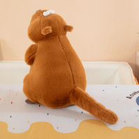 Peluche Marmotte Marron - Adorable Animal en Peluche Marmotte Cartoon, Oreiller Doux et Câlin pour Décoration de Bureau et Cadeau pour Enfants