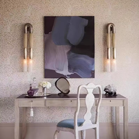 JYLIGHTING Applique Murale Moderne Industrielle en Poils Synthétiques pour Couloir et Hôtel, Idéale pour Décoration Murale en Bois de Rose