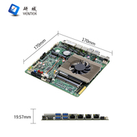 Carte mère industrielle Intel I7 8665U X86 DDR4 double canal VGA HD LVDS EDP 4 RJ45 LAN 2 RS232 COM Win10 11 Linux Mini ITX