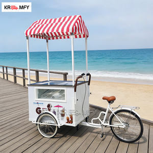 Carrito de Helados Móvil de Fibra de Vidrio Eléctrico Personalizado, Exhibición de Paletas Heladas, Carrito Comercial de Gelato en Venta - Product Image 2