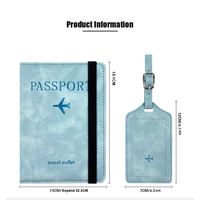 Tas paspor LOGO kustom dan Tag bagasi 2 in 1 tas dokumen magnetik tas kartu sederhana tempat tiket dompet perjalanan perjalanan perjalanan bisnis