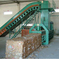 Production professionnelle de machine d'emballage de papier et de carton de rebut horizontale hydraulique automatique