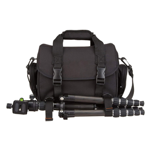 Petite sacoche portable réglable pour objectif d'appareil photo, grande sacoche d'épaule étanche pour appareil photo reflex numérique avec fermeture éclair - Product Image 1