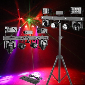 <span class=keywords><strong>Luce</strong></span> Combinata SFR Move con Effetto Par, Spot, Strobo, Derby e Laser 5 in 1 170W, Luci per DJ e Discoteche - Product Image 6