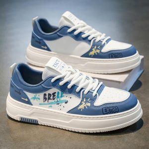 Zapatos deportivos de plataforma para hombre, con cordones, estilo casual, ligeros, antideslizantes, planos, para caminar. - Product Image 1