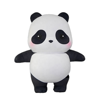 Costume de mascotte gonflable en peluche Ours Panda de 2,4 à 3 m de haut pour publicité personnalisée