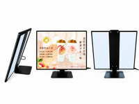 Cadre de boîte lumineuse murale avec affiche interchangeable, batterie au lithium pour les présentoirs lumineux. Modèle sur pied et avec cadre disponible