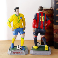 Statue de Neymar, Ronaldo, Messi, stars du football, décoration d'intérieur, artisanat en résine, star du football
