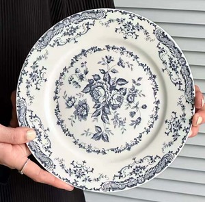 French Retro Rose Flower <b>Ceramic</b> <b>Plate</b>-Pure White Western Dinner Afternoon Tea Snack <b>Plate</b> for Weddings Parties Dessert <b>Plate</b> - Product Image 2