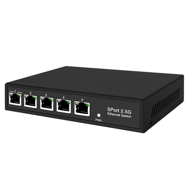 High Quality 2.5G 5 Port Network Switch Multigig Desktop Fanless 80Gbps Capacity Unmanaged Ethernet Switch