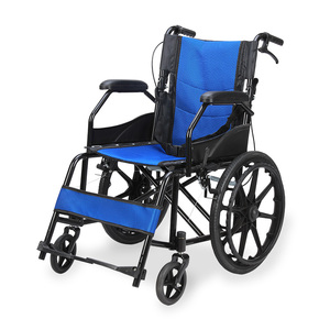 Fabricante Best-Seller Silla de ruedas manual portátil Silla de ruedas plegable Silla de ruedas de acero ligera para discapacitados - Product Image 1