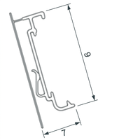 ESLXH622 Support d'étiquette électronique personnalisable avec dos adhésif, longueur sur mesure, affichage de prix pour supermarché, vente en gros