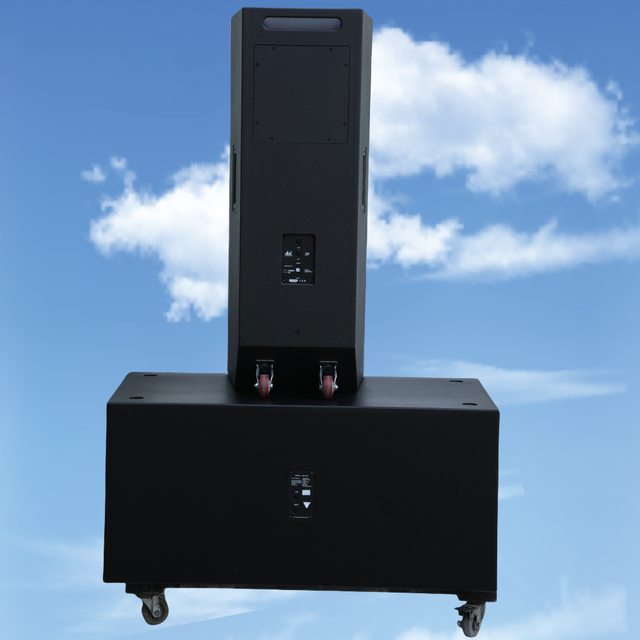 DJ Speaker Set Dual 15inch Point Source Speaker Passive 3-Way PA Speaker System with Dual 18inch Subwoofer for Church Event