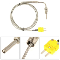 Sensor de Temperatura Termopar PT100 de Alta Precisión con Conector, Termistor Anticorrosión con Sonda de Tornillo M6