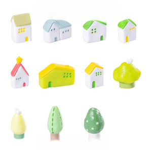 Micro-paesaggio KI Zhuojing Moss, casa delle fate <span class=keywords><strong>in</strong></span> stile freehand, artigianato <span class=keywords><strong>in</strong></span> resina, accessori decorativi fai da te, da tavolo - Product Image 5