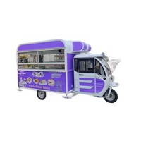 Chariot à snacks électrique multifonctionnel pour tricycle, idéal pour la vente de glaces, les marchés nocturnes, les petits-déjeuners et les stands de barbecue