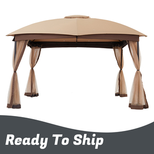 Fabricant <span class=keywords><strong>professionnel</strong></span> Dôme autoportant de qualité supérieure Double <span class=keywords><strong>toit</strong></span> Patio Gazebo avec filet pour Villa Hôtel - Product Image 2