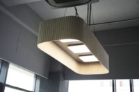 Panneaux acoustiques de séparation de mobilier de bureau écologiques modernes OEM pour entrepôt, salle de sport, bureau à domicile - Décoration de plafond sur mesure