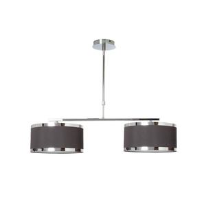Lámpara de mesa gris, 2 bombillas E27, diseño moderno, ideal para iluminar y decorar espacios interiores. - Product Image 1