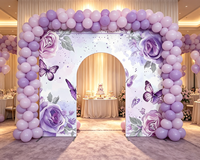 Support de toile de fond en tissu tendu sur mesure 10x9 pieds avec cadre en aluminium pour mariage, anniversaire, baby shower, photomaton, décoration d'entrée