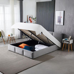 Venta al por Mayor de Fábrica, Cama de Plataforma Tapizada de Estilo Europeo Personalizada y Económica con Almacenamiento - Product Image 4