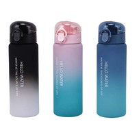 Nouvelle gourde en plastique grande capacité pour l'été, idéale pour les étudiants, portable, pour le sport et le fitness en extérieur, bouteille pop-up.