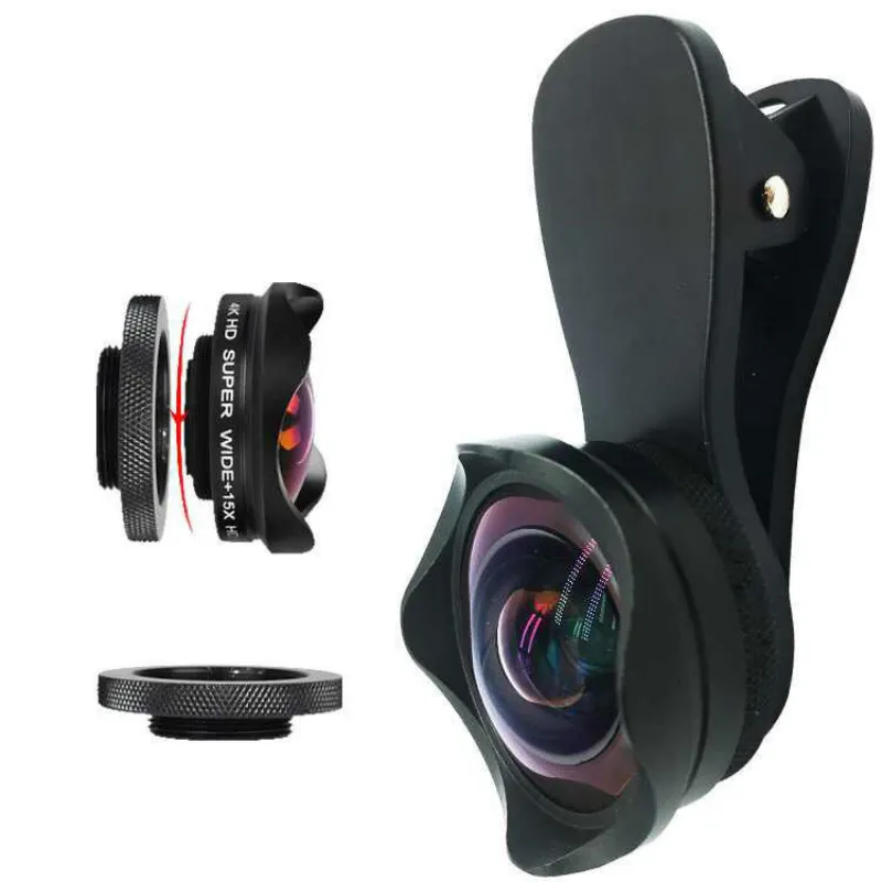 2022 New Gadgets 2 In 1 Phone Lens Kit For Iphone For Other Smartphones Mobile Photo Studio Kit