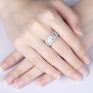 Bague de mariage classique pour femme Sunstar Custom Design, 1 carat de diamant naturel, or 18 carats plaqué rhodium - Product Image 5