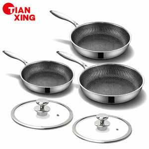 <span class=keywords><strong>Sartén</strong></span> Antiadherente TIANXING con Logotipo Personalizado OEM, <span class=keywords><strong>Sartén</strong></span> <span class=keywords><strong>de</strong></span> Acero Inoxidable <span class=keywords><strong>de</strong></span> Triple Capa con Diseño <span class=keywords><strong>de</strong></span> Panal <span class=keywords><strong>de</strong></span> Abeja para Compradores Mayoristas - Product Image 1