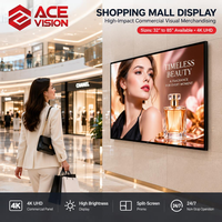 ACEVISION 4K Ultra HD Ticari Dijital Tabela Duvara Monte Video Reklam Oynatıcısı, Bulut CMS Uzaktan Kumandalı