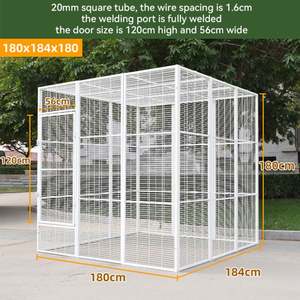 Büyük kafes fabrika satış demir kare tüp ve boya kuşlar kafesleri papağanlar oturma evi Aviaries - Product Image 4