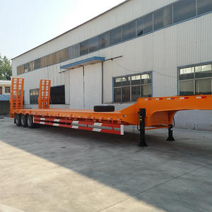 حفارة Lowbed مقطورة 3 <span class=keywords><strong>4</strong></span> منخفضة السطح بمحور محمل 50 60 طن معقوفة وبوي شبه شاحنة مقطورة للبيع - Product Image 3