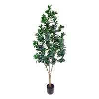 Arbre artificiel Pittosporum de 1,8 m (6 pieds) en gros, plante à petites feuilles artificielles pour la décoration de la maison, du bureau, du hall d'hôtel, du restaurant