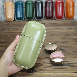 Étui à lunettes rétro fait main en cuir tanné végétal, boîte créative portable en cuir de vache véritable, pochette pour lunettes - Product Image 5