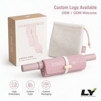 Sangle de yoga multifonctionnelle 51x80cm, bande en tissu amovible et lavable, étireur de jambes portable pour Pilates et entraînement de danse