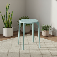 Tabouret en plastique moderne nordique, simple et durable, pour salle à manger, balcon, hôtel, cuisine, extérieur, gîte et usage domestique