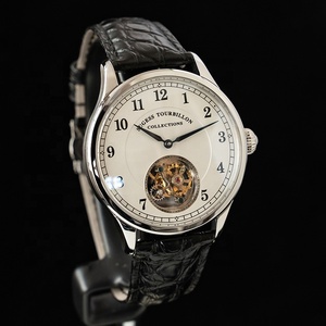 Libera la nave magazzino di lusso vero e proprio Business gabbiano tourbillon skeleton mano meccanico a carica e movimento automatico orologio da uomo - Product Image 2