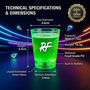 Mini-gobelet personnalisé réutilisable de 0 ml pour fête, dégustation, spiritueux, <span class=keywords><strong>bière</strong></span>, cadeau, verre <span class=keywords><strong>à</strong></span> boisson - Product Image 3