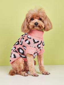 कुत्तों के लिए डिजाइनर लक्जरी बुना हुआ स्वेटर, वसंत और शरद ऋतु और सर्दियों के मौसम के लिए - Product Image 3