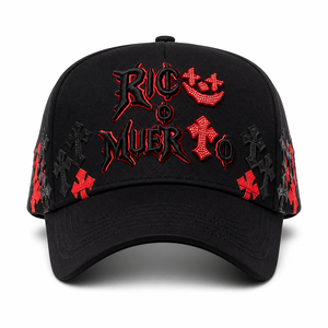 Cappello da Baseball di Alta Qualità in Camoscio Personalizzato <span class=keywords><strong>con</strong></span> Ricamo Bigg Boss Shifu <span class=keywords><strong>Con</strong></span> Chip Gorras Beard G5 Hats Rico O Muerto Gorra - Product Image 1