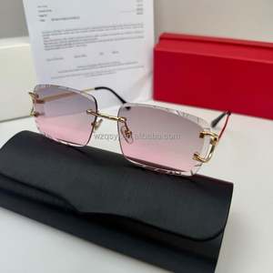 Gafas de Sol de Diseño de Alta Calidad para Automóvil con Caja con Logotipo y Recibo, Protección UV400, Sin Montura, Corte de Diamante, Gafas de Sol de Lujo - Product Image 5