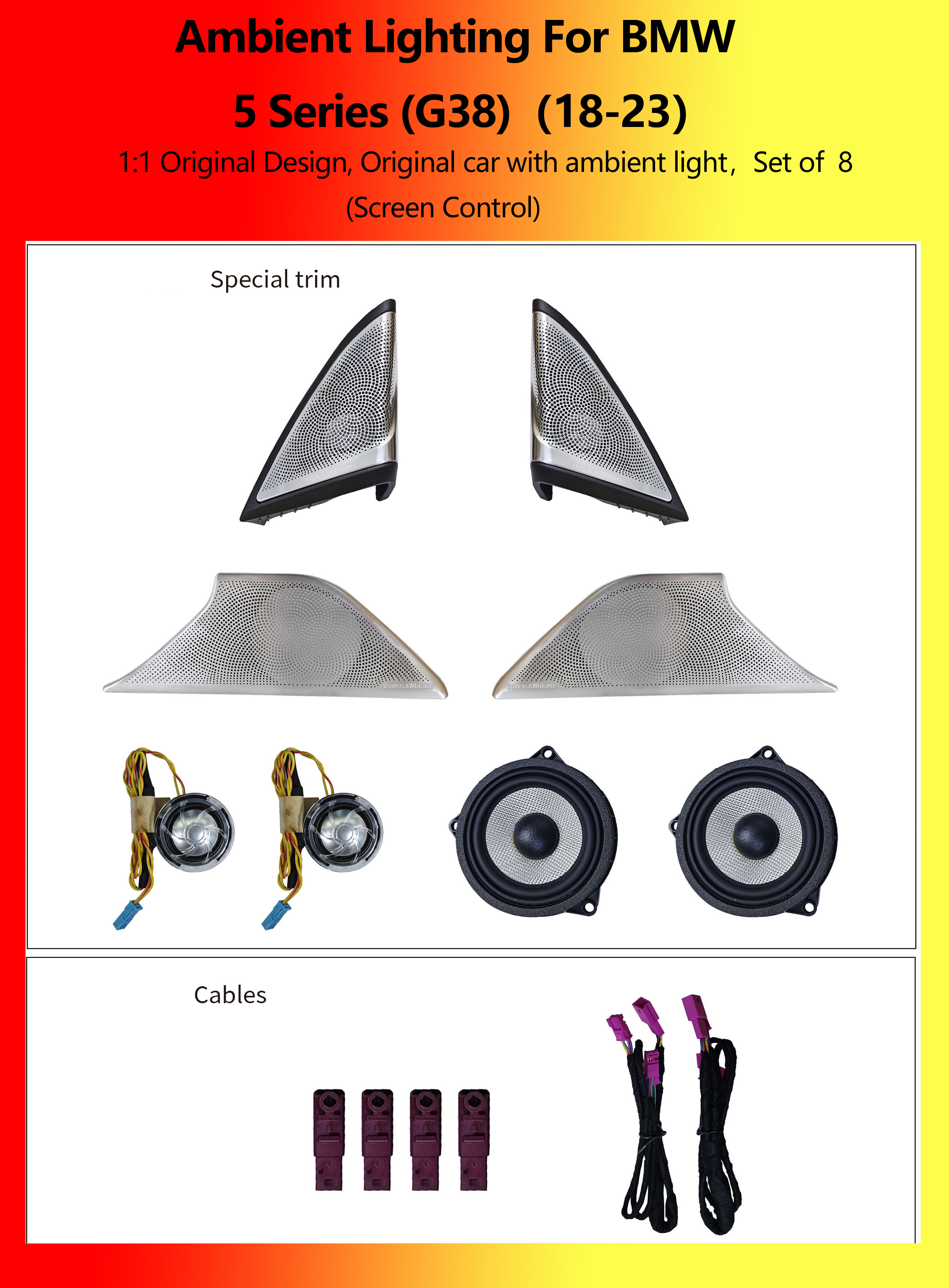 BMW 5 Series (G38) Set of 8